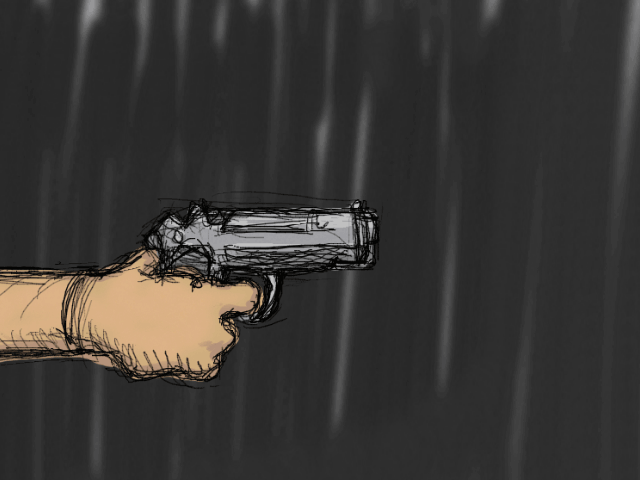 gunshot animation